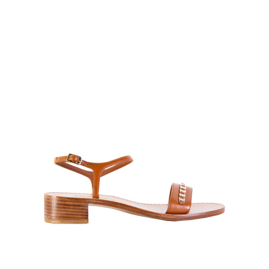 Salvatore Ferragamo Brown Leather Tremiti Sandals